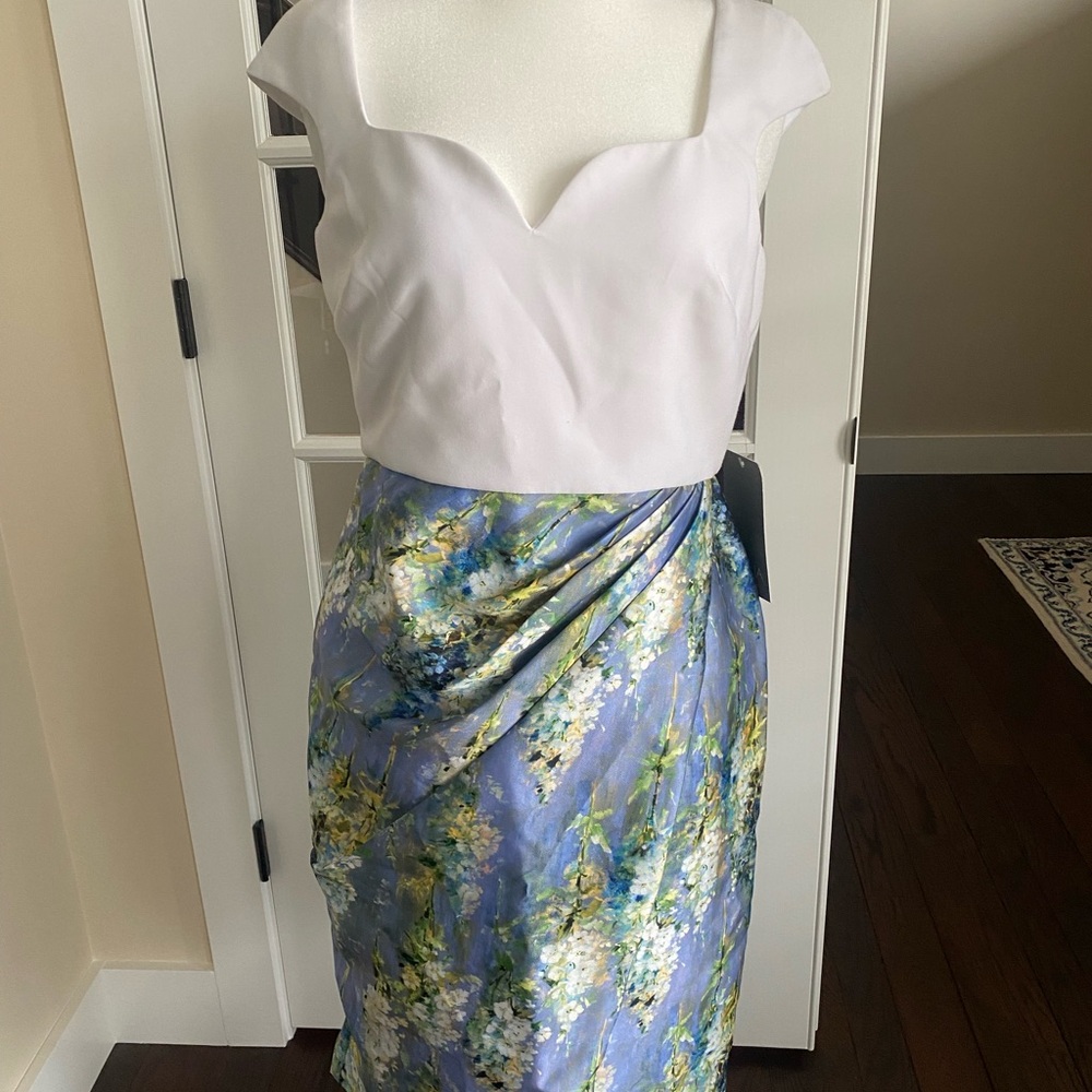 Theia Floral Skirt Dress